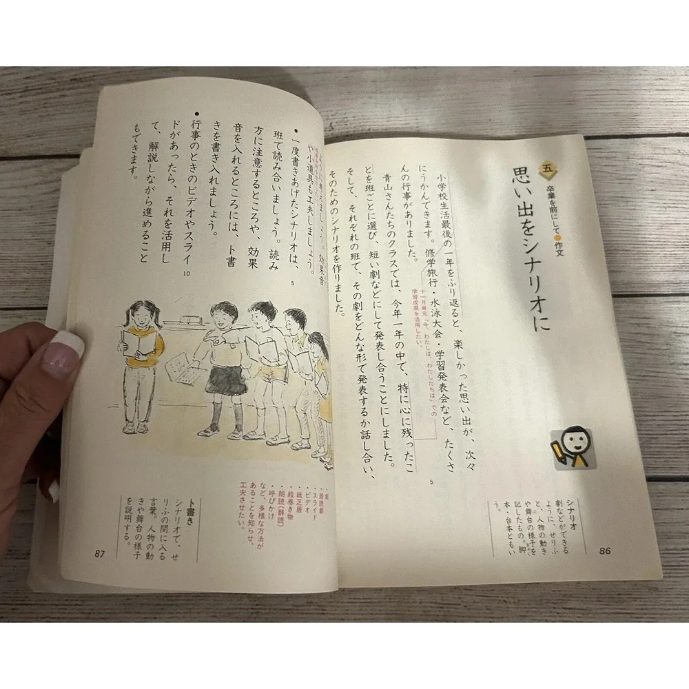 Japanese Old Textbook Kokugo 6 Shimo Hope Heisei Elementary School  TubB7